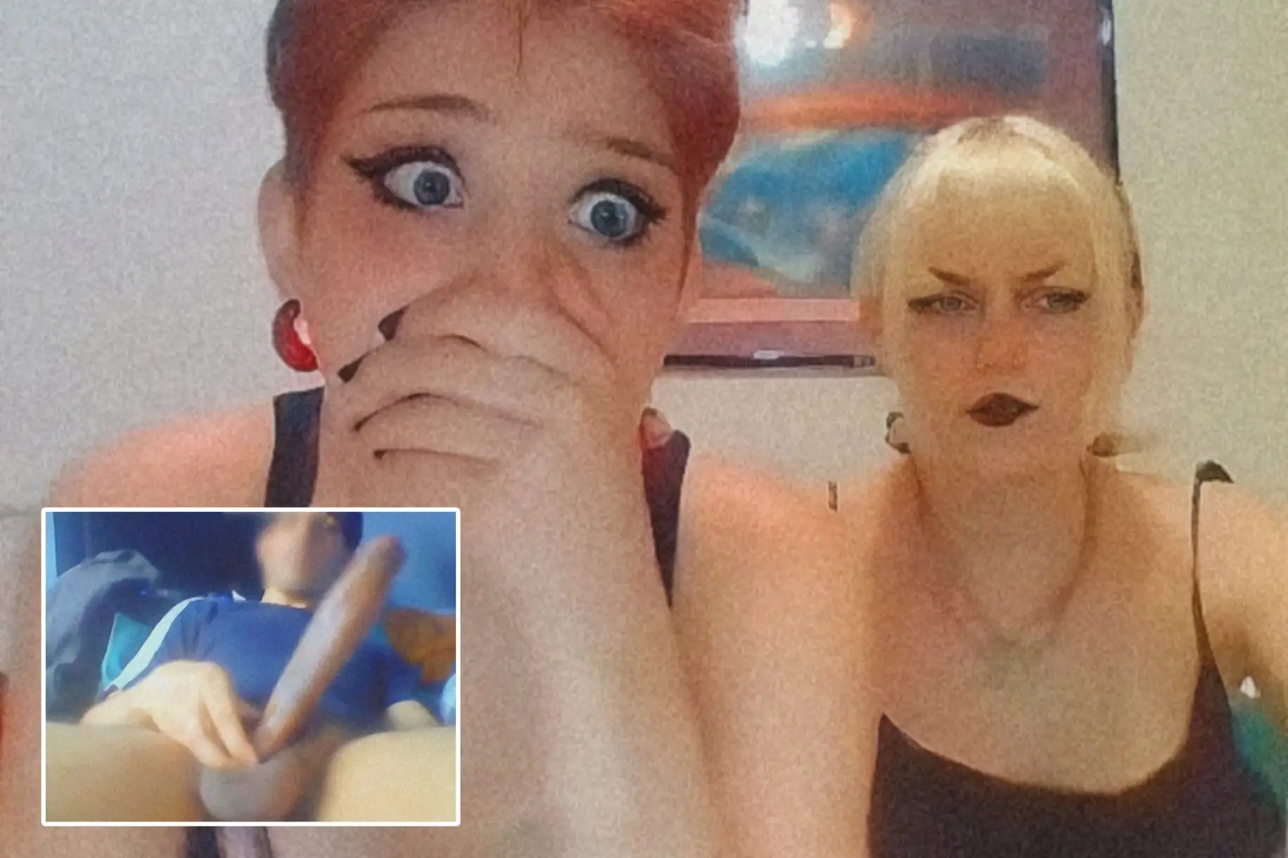 Shocked friends reacting to a huge cock on Omegle