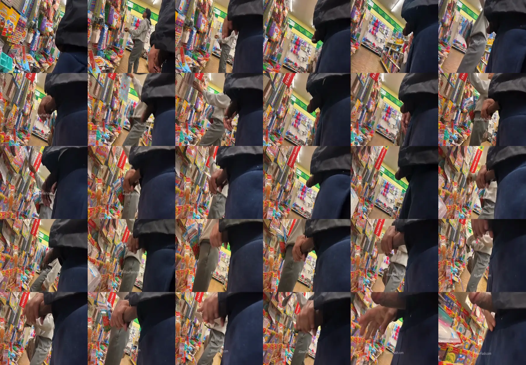 Big dick out in the store talking to Mature in the store
