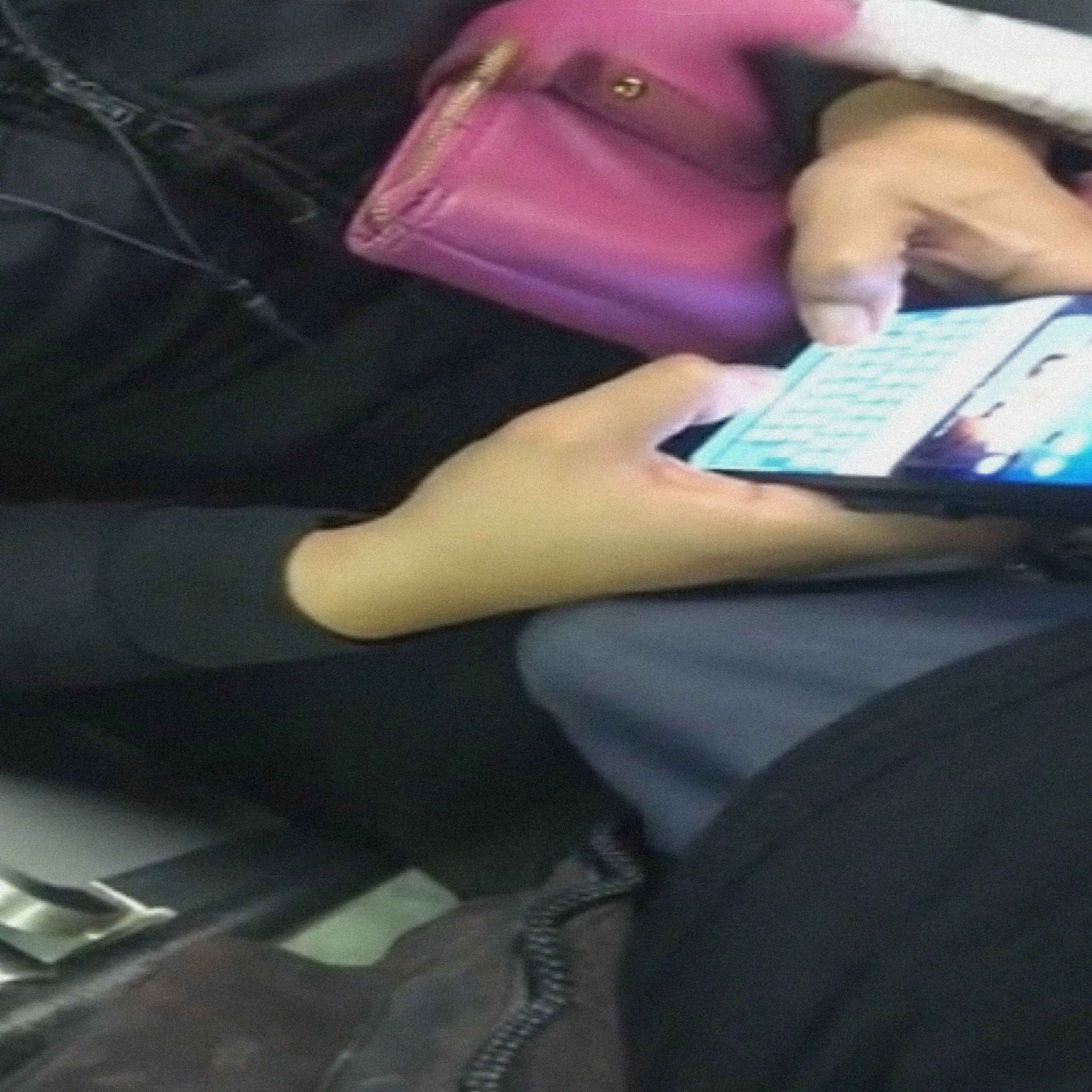 Hard dick hand Latina on train