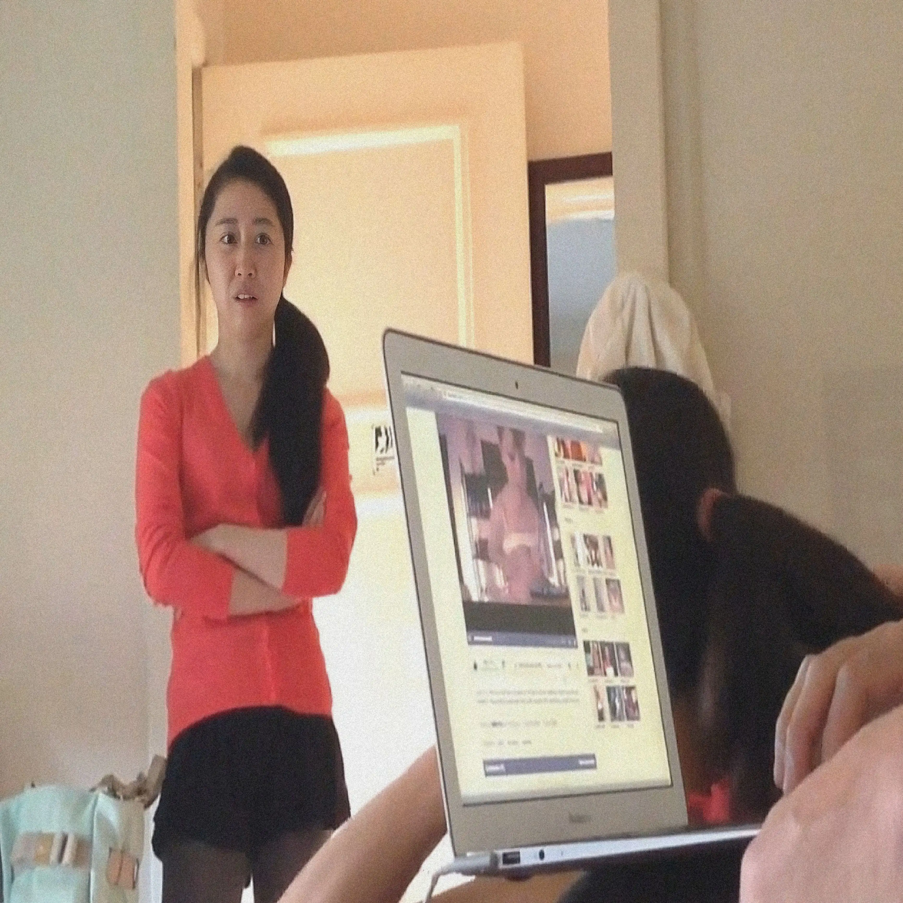 Girlfriend's friend looking at dick