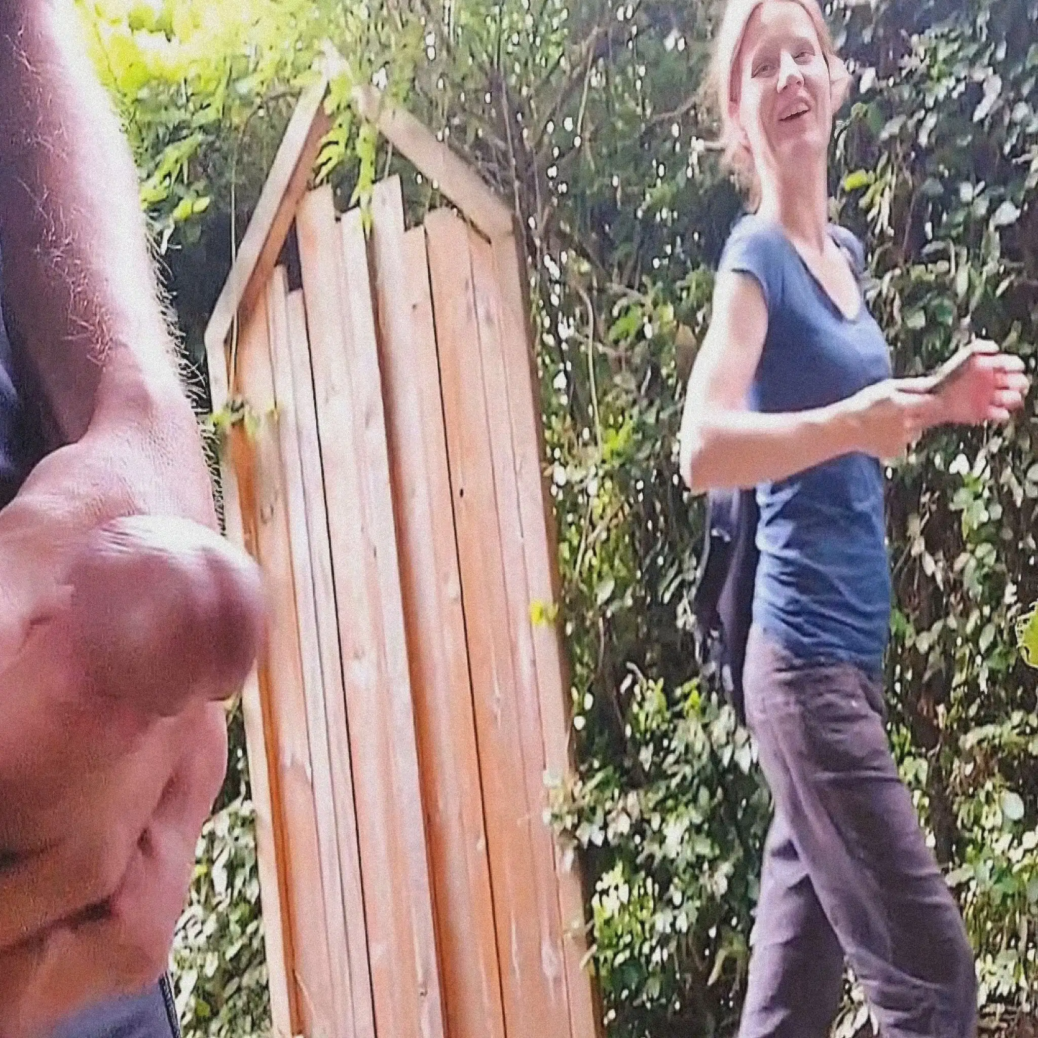Smiling Blonde MILF on the Street