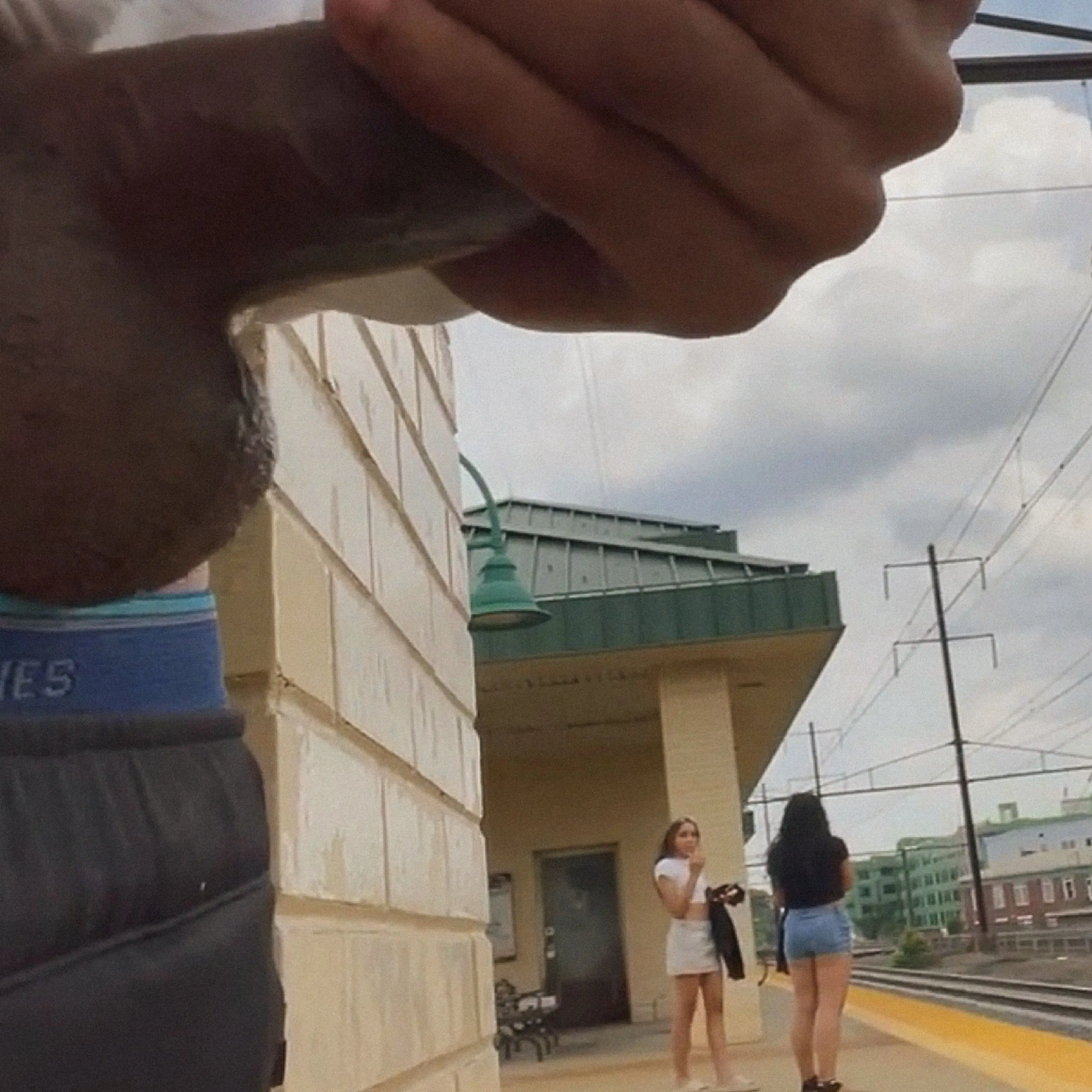 Hot Teens at the Train station