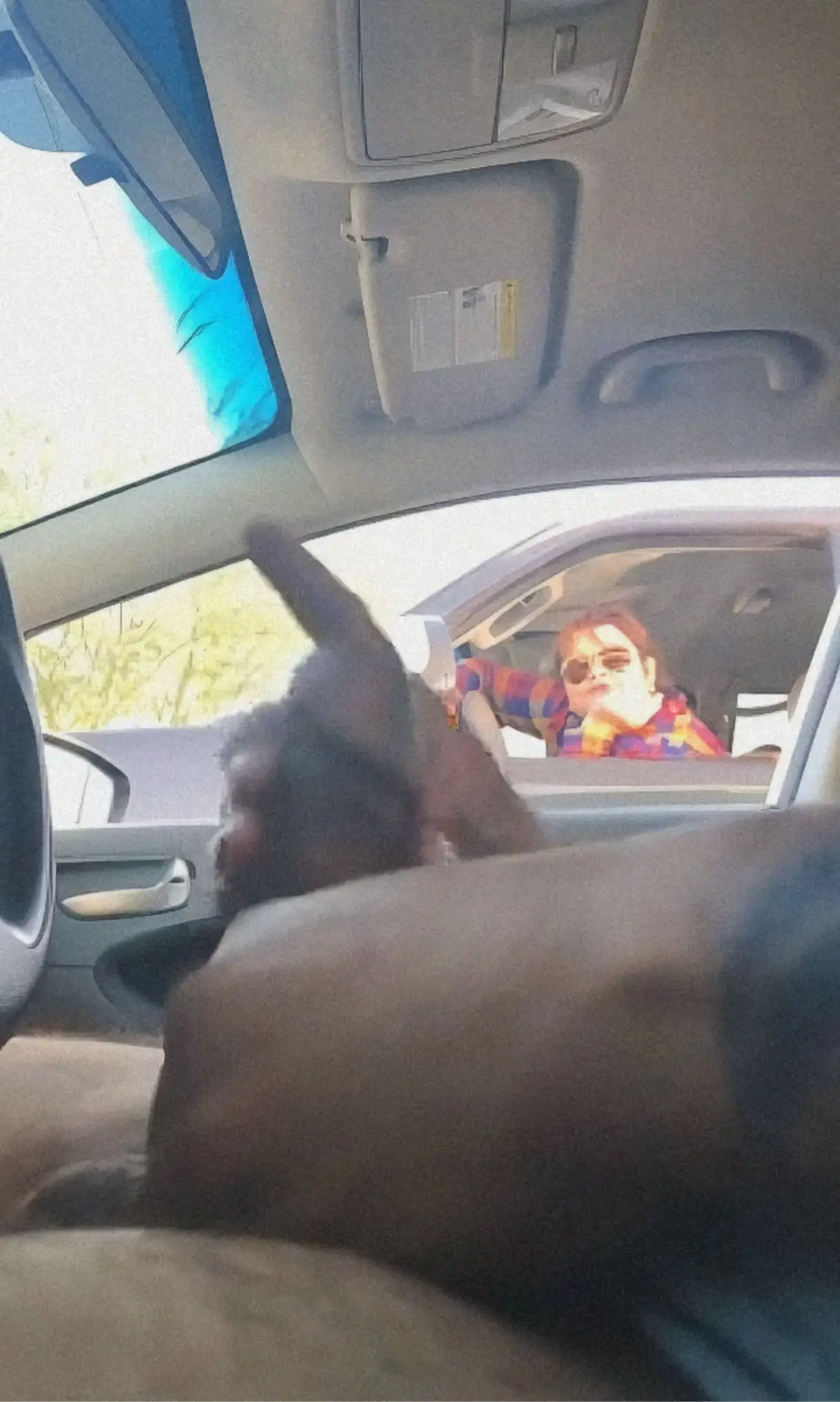 Mature watching BBC handjob in parking lot