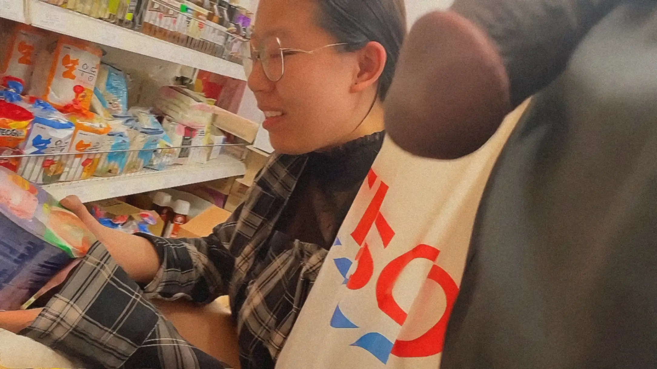 Smiling sexy Asian and BBC Out in store, she didn't mind the cock
