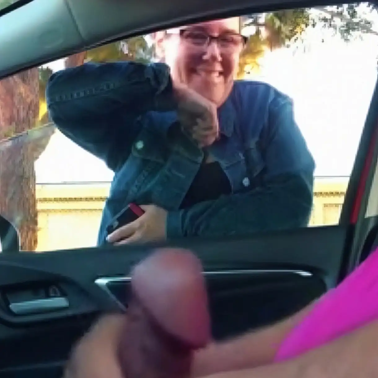 Mature teacher watching the pervert’s stroke
