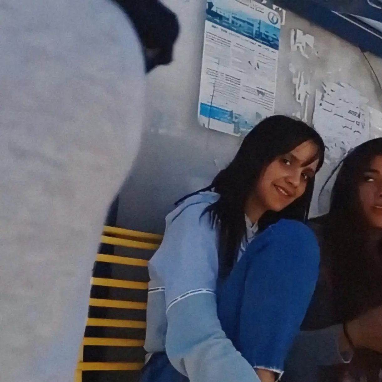 Latina Teen loved the bulge flash at the bus stop
