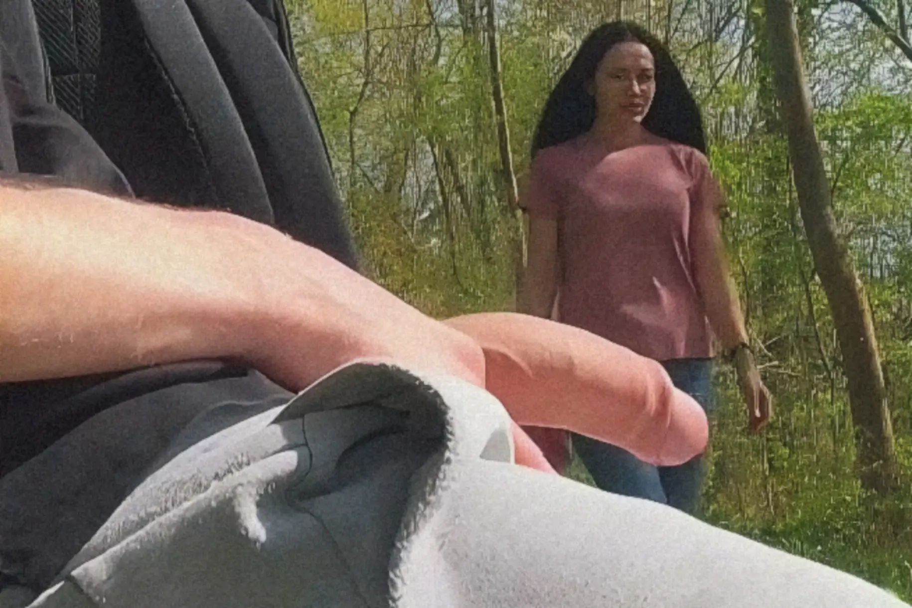 Huge dick in the park