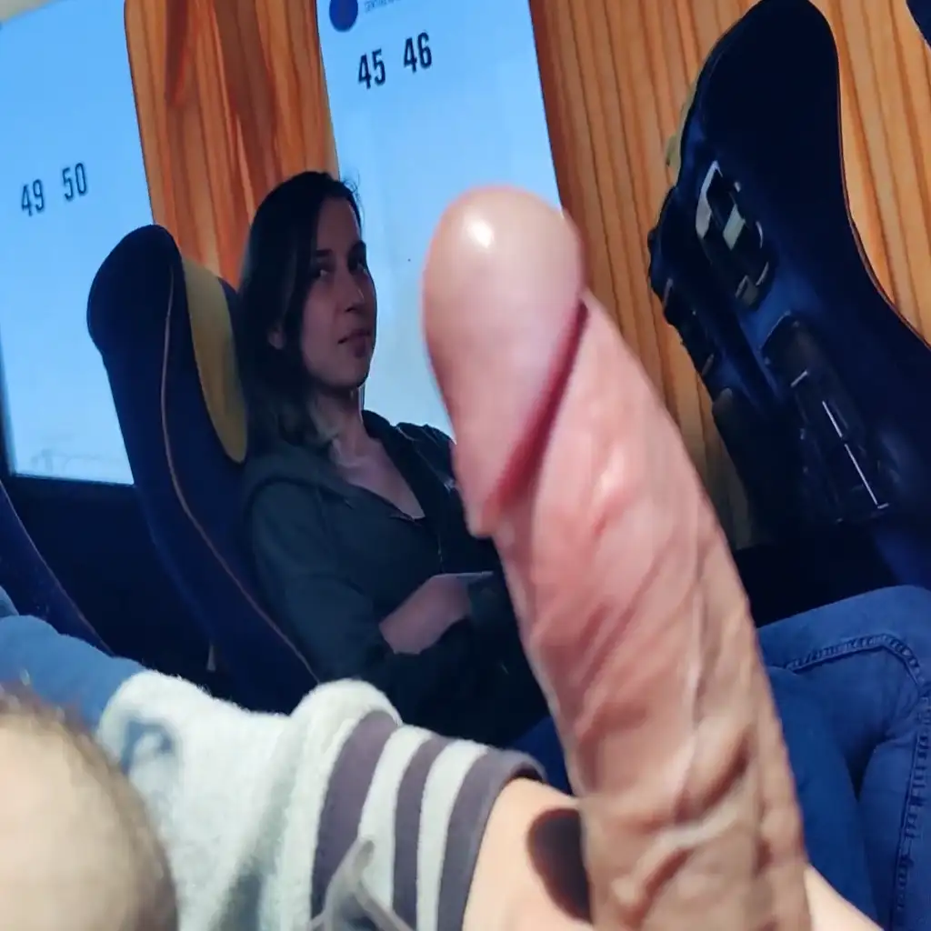 Teen stranger sucking my cock on a bus