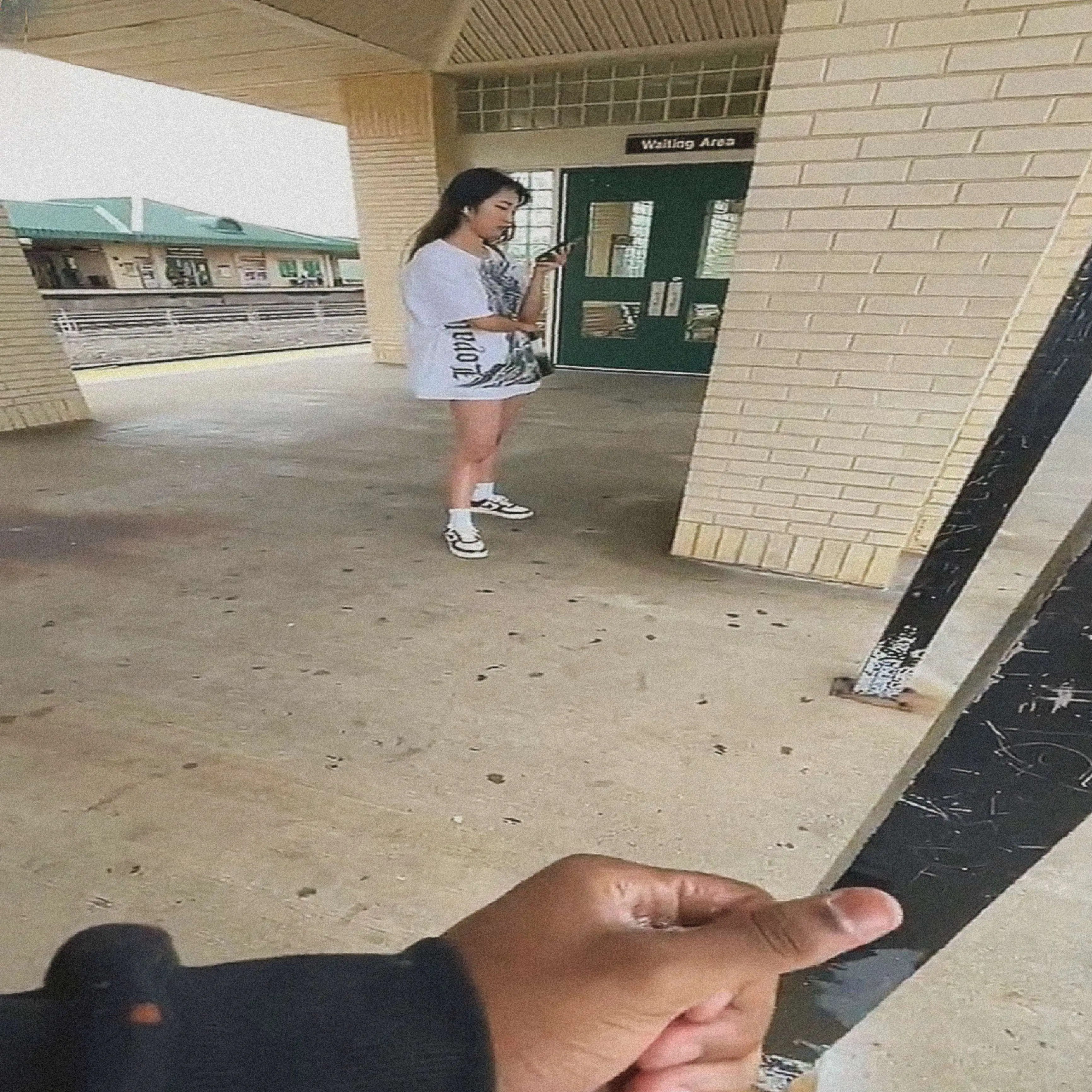 Damn! BBC jerk off in front of hot Japanese Teen, she didn't care