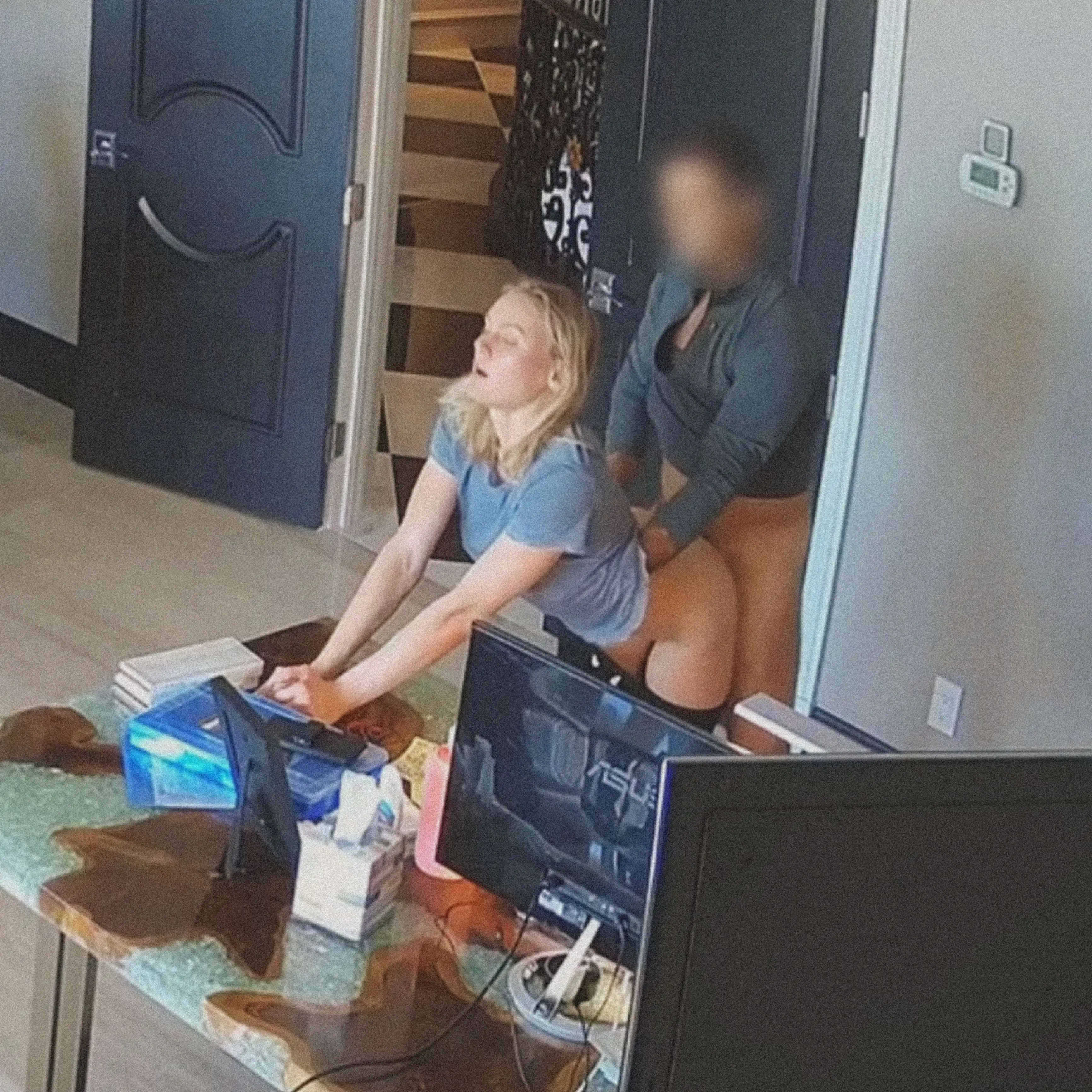 Damn! Hot blonde fucking her boss in exchange for a raise