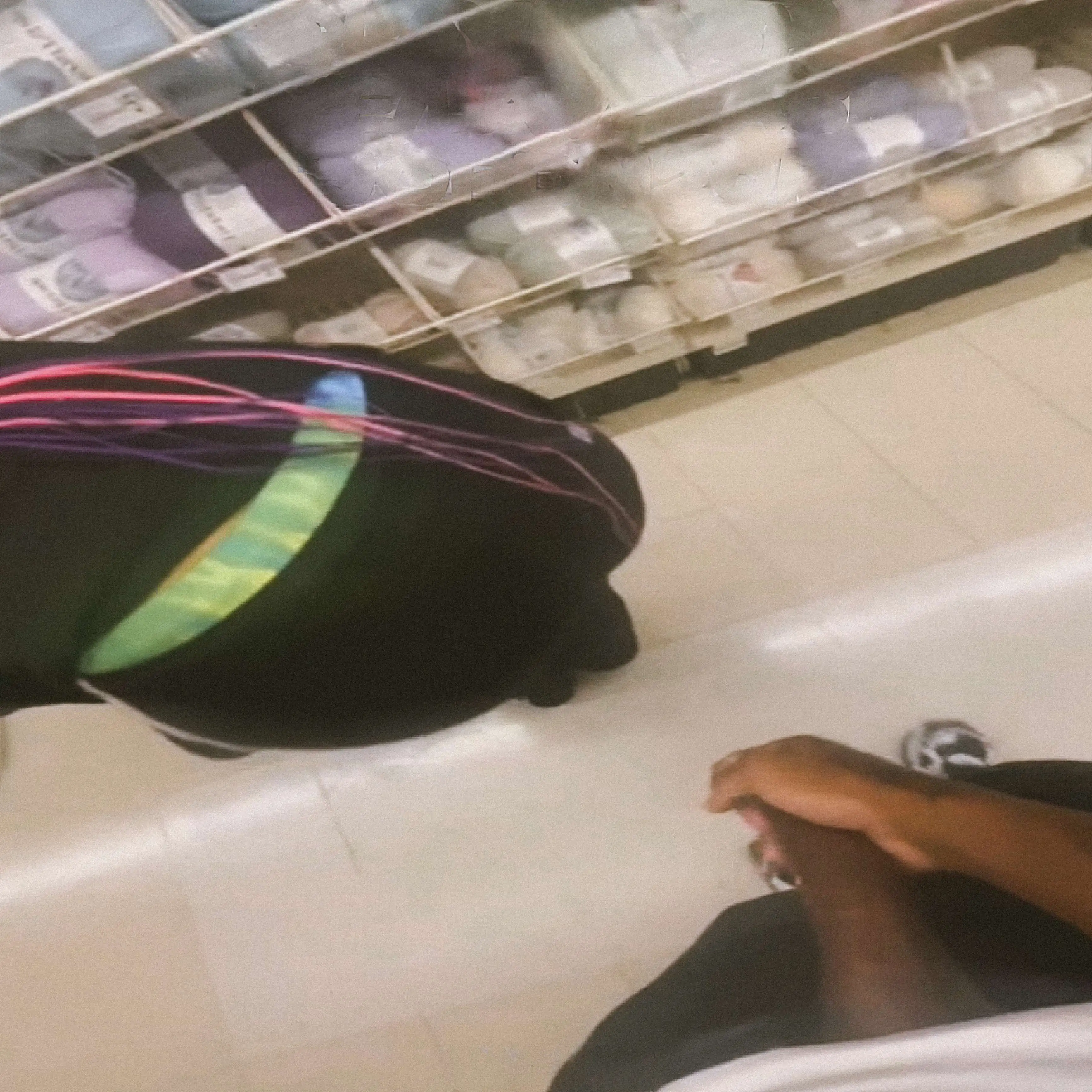 Damn! Huge black ass sticking out in the store, she was enjoying it