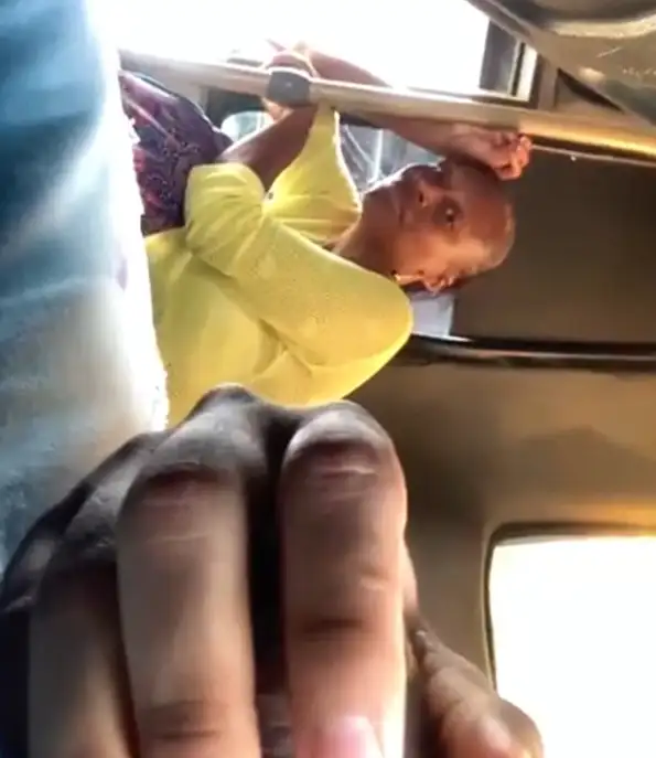 Showing off cock on the bus
