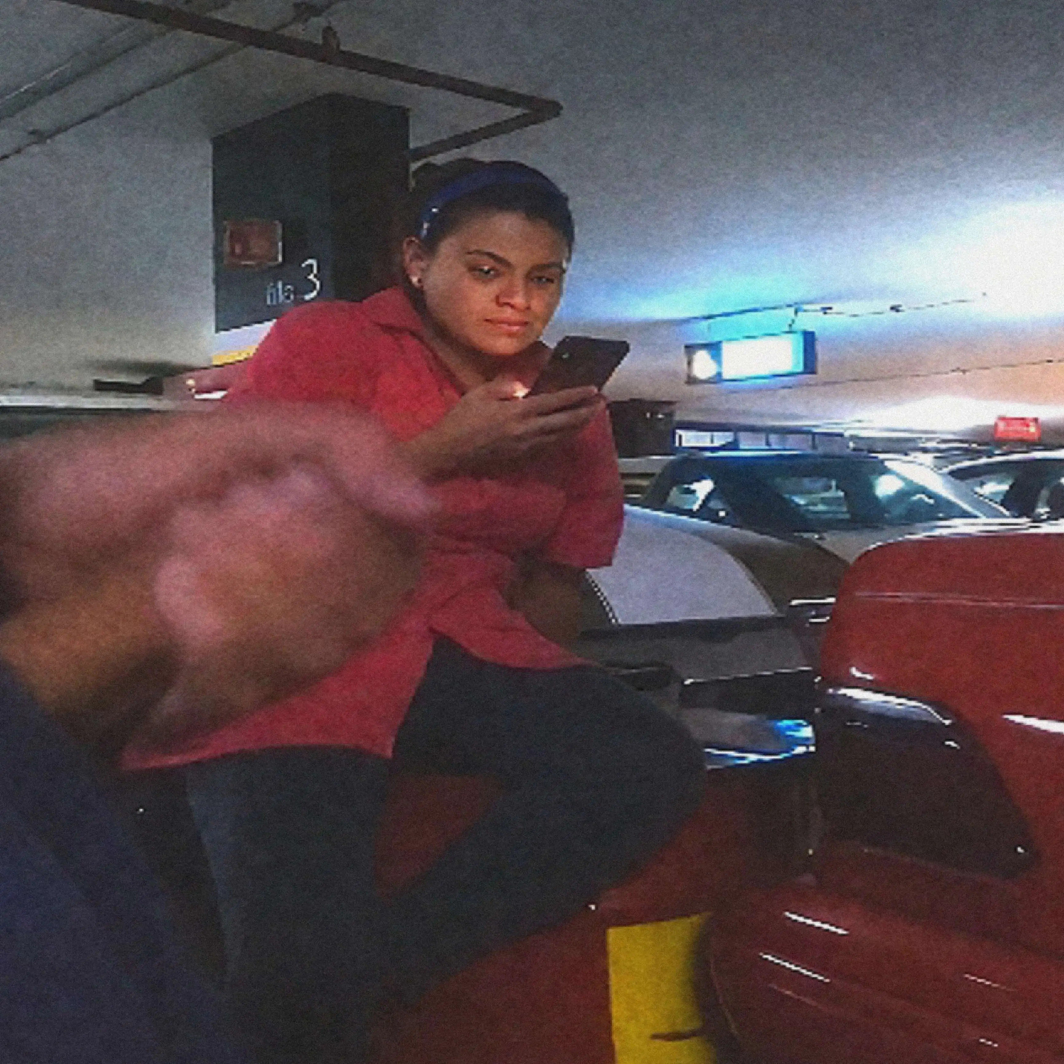 Jerking off in front of a friend in the parking lot