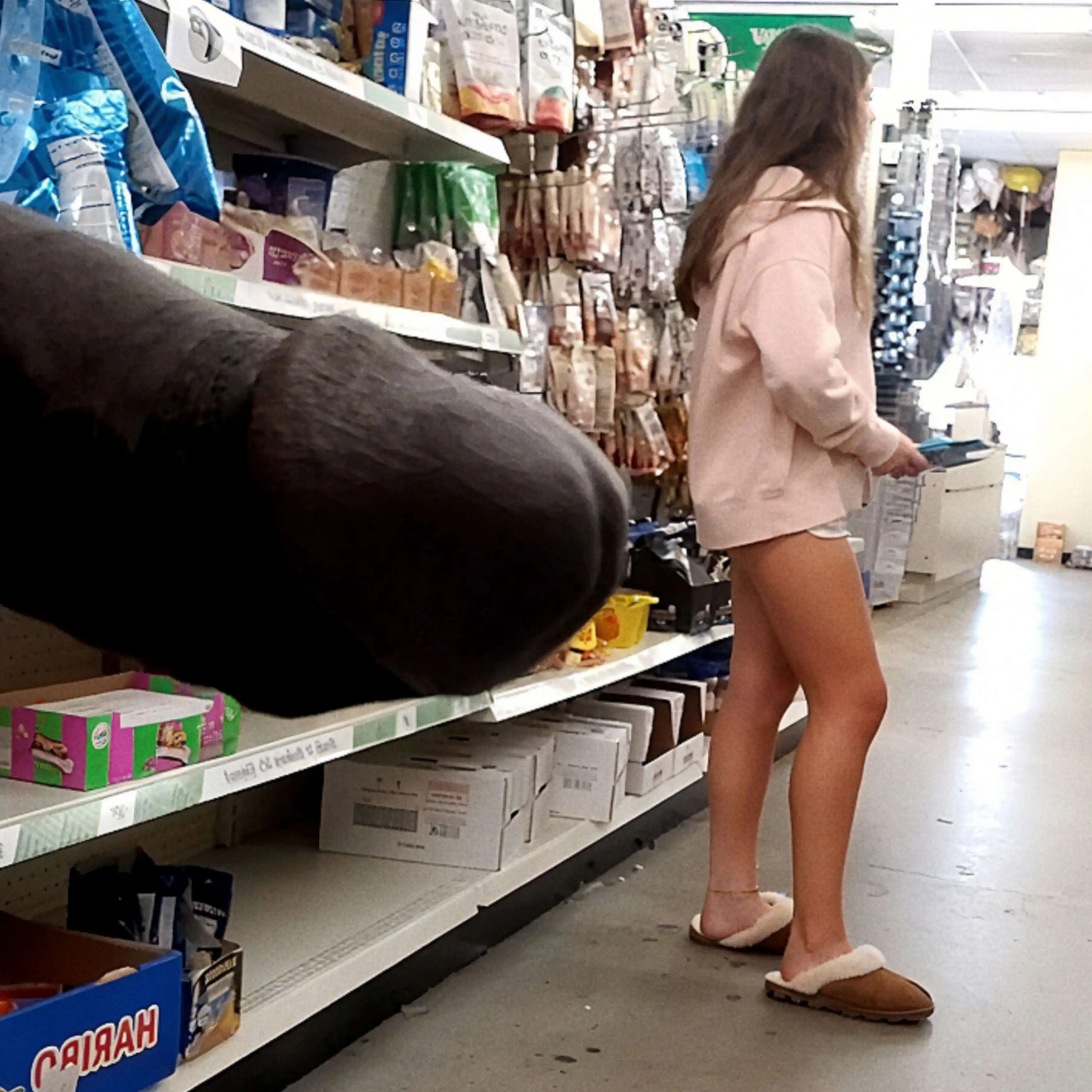 Teen and sexy Milf in the store