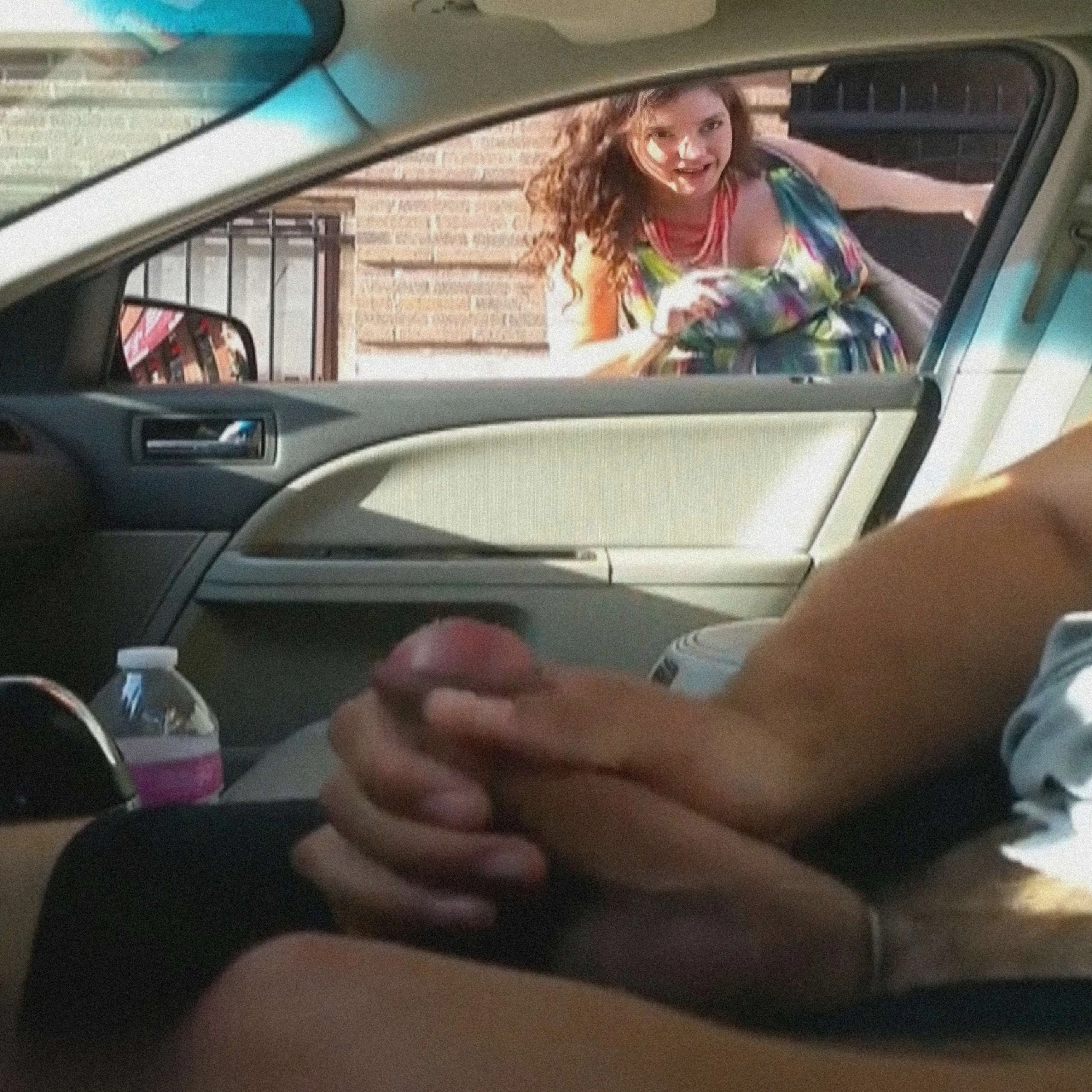 Asking directions to hot curly haired on the street