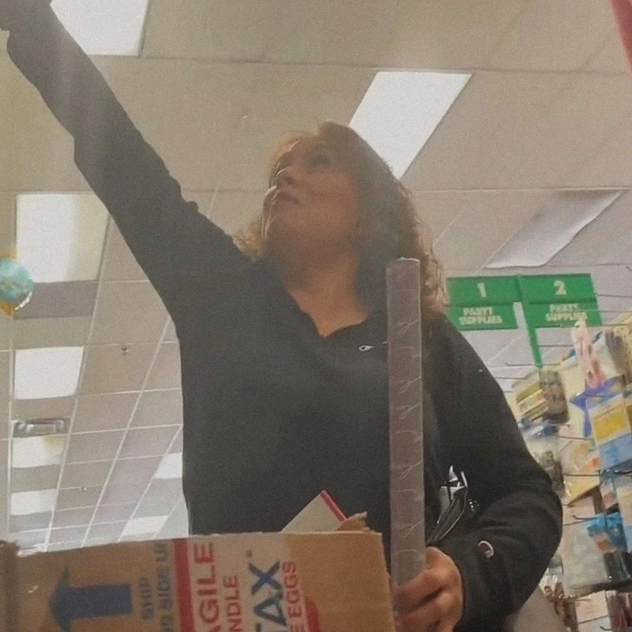 Big dick black helping mature in the store
