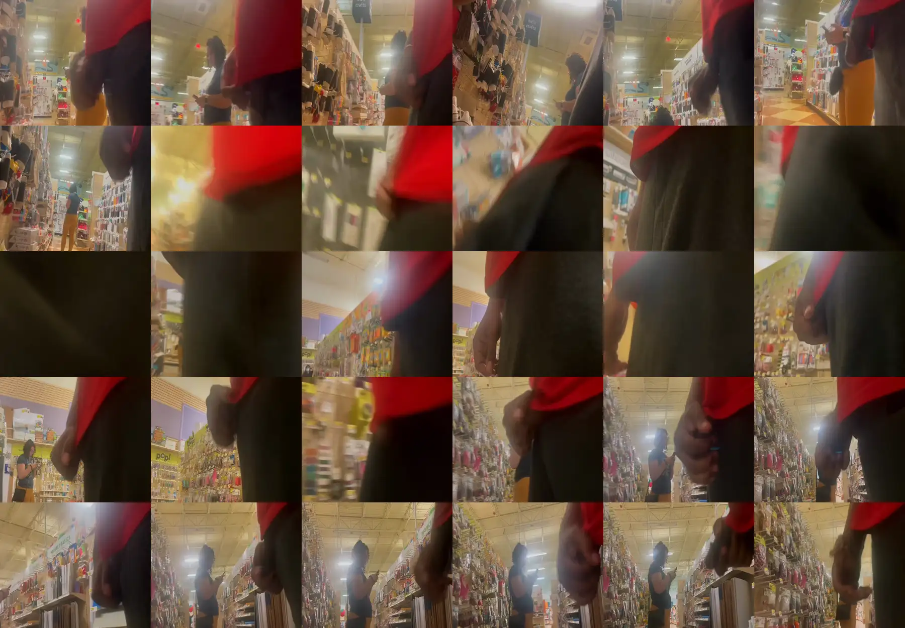 Hmm! Sexy Latina looking at black dick in the store, she liked it