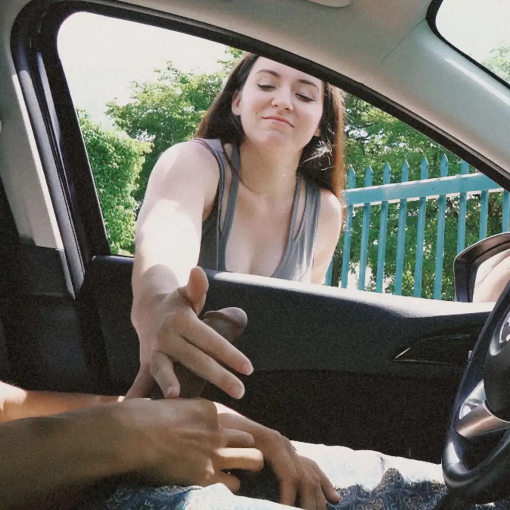 Asking directions to the hottie on the street, she couldn't resist and wanted to feel the dick a little