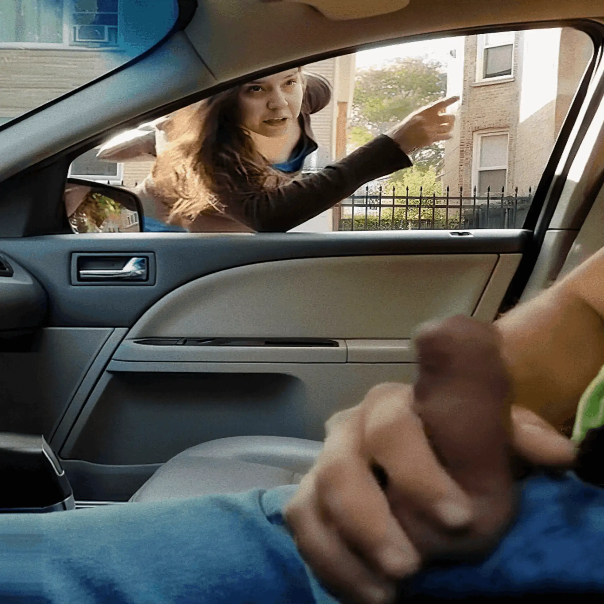 Asking directions for Milf sexy on the street