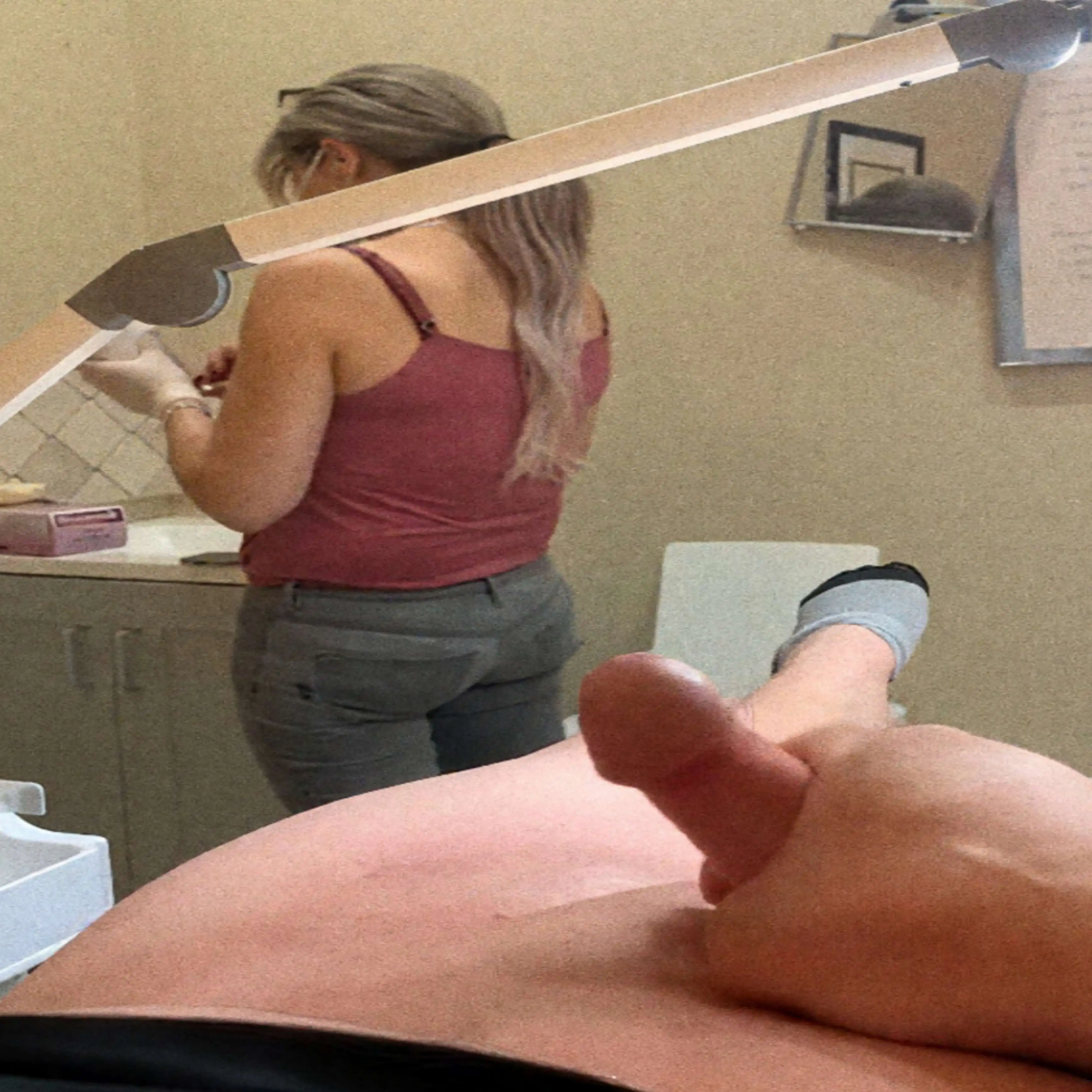 Waxing with Brazilian blonde Milf