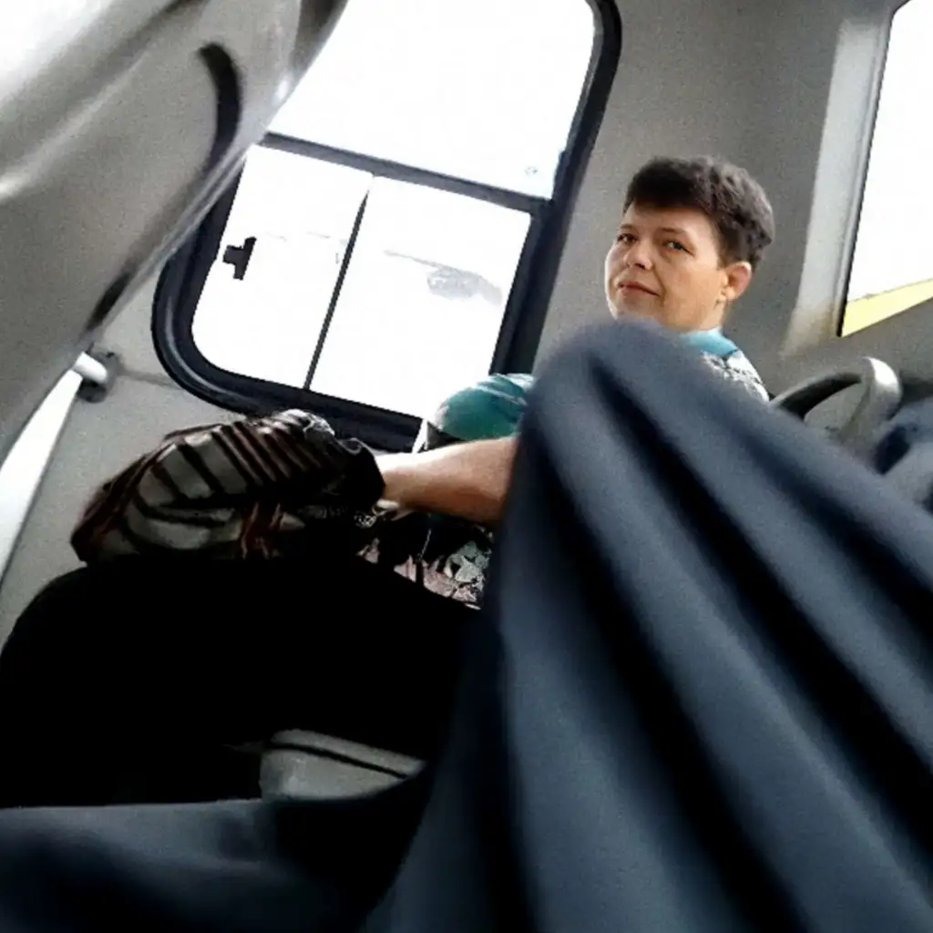 Mature latina looking hard dick on the bus