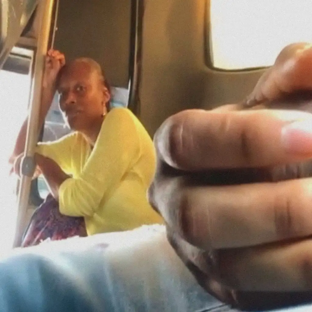 Showing off cock on the bus
