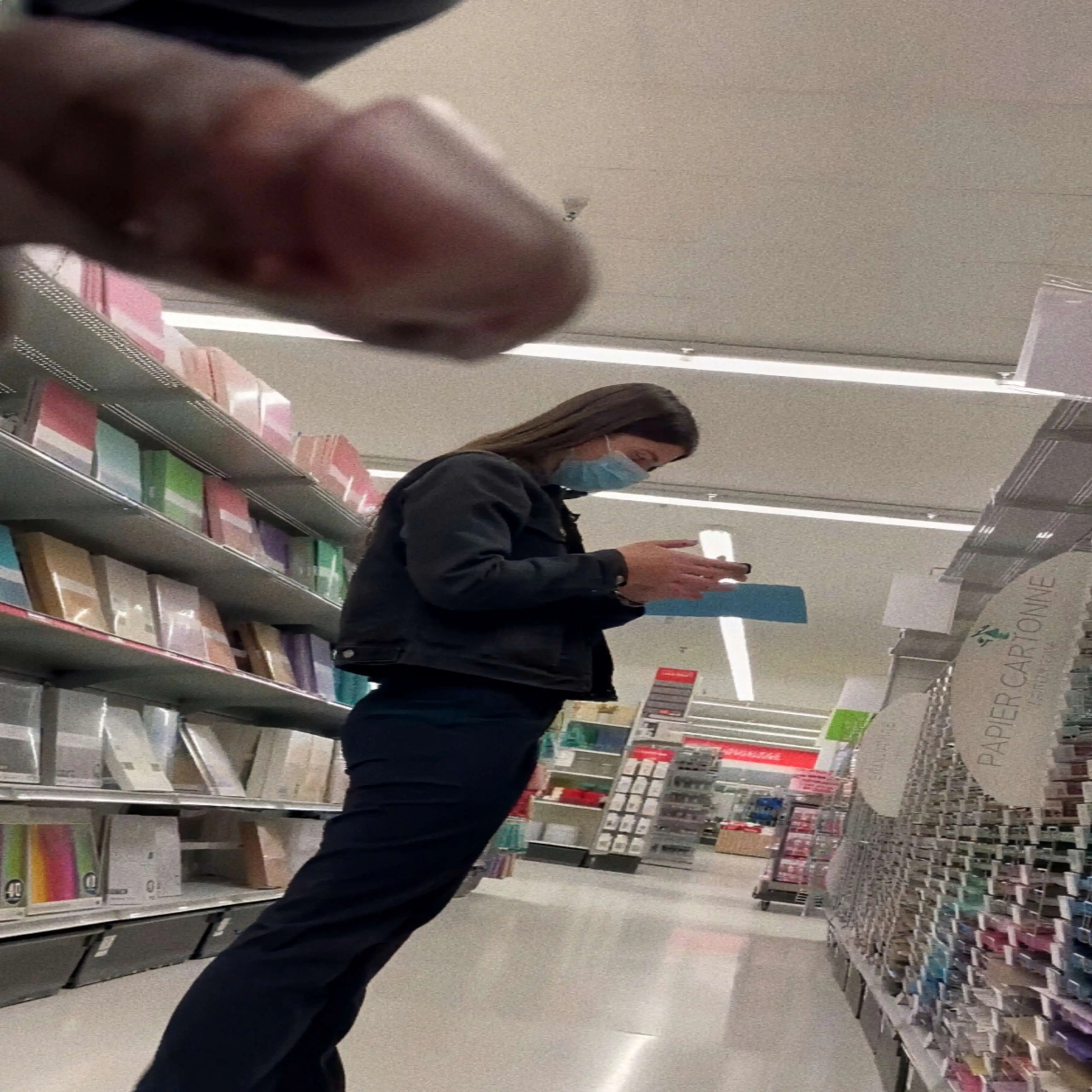 Beautiful hottie in the store