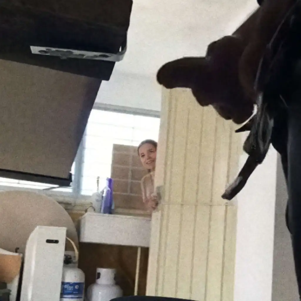 Naughty aunt spying on her nephew jerk off