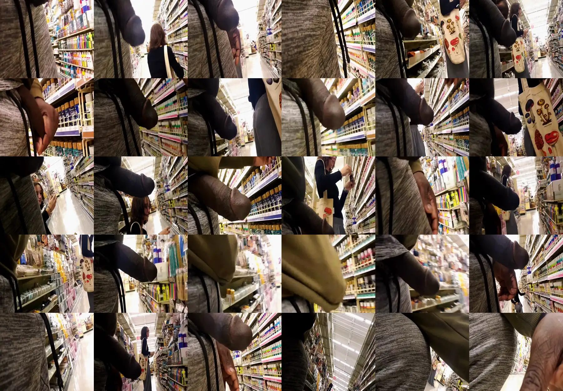 Hottie looking at the products in the store and bbc next door