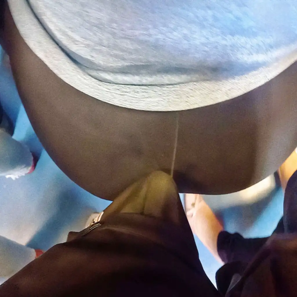 Damn! Big dick touching huge ass hot Brazilian on the train, she liked