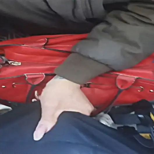 Wow! Hot Milf slut touched dick on the train (Full video)