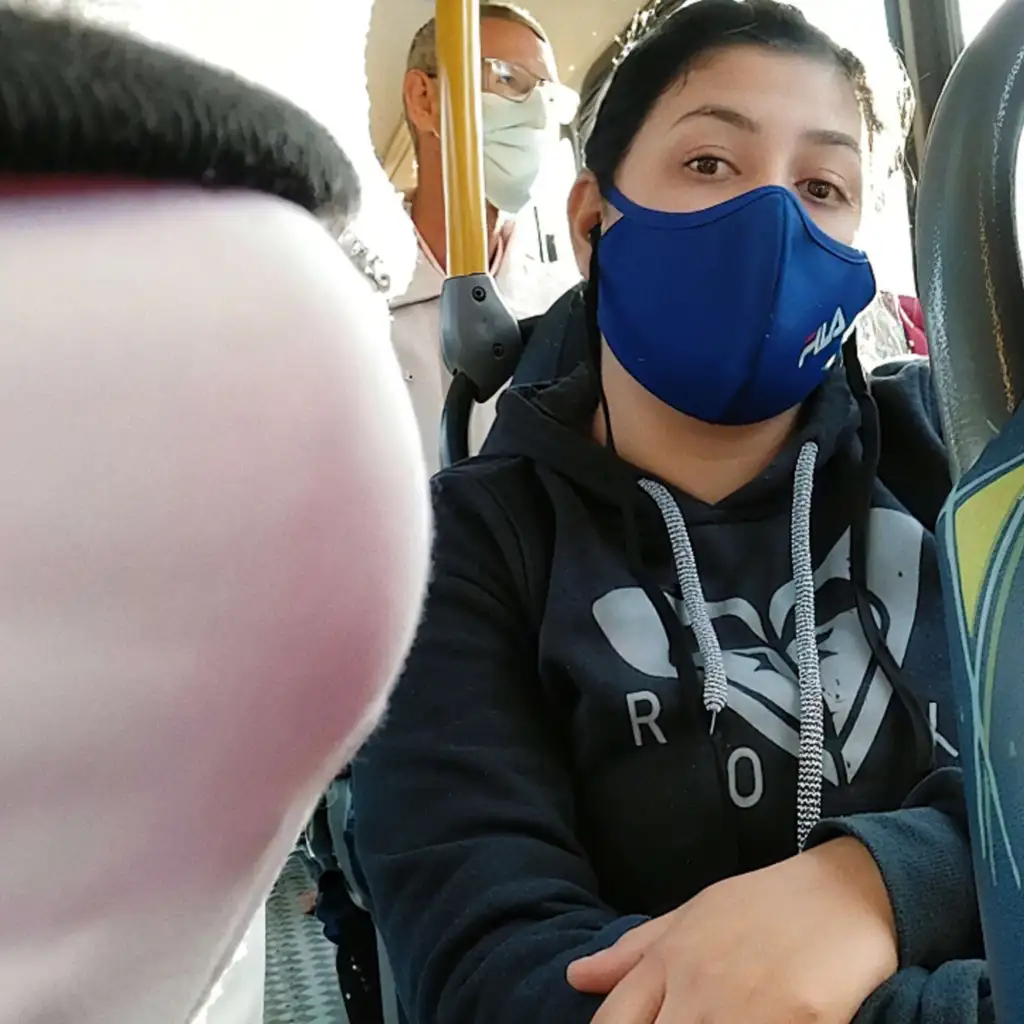 Sexy Brazilian looking bulge on the bus
