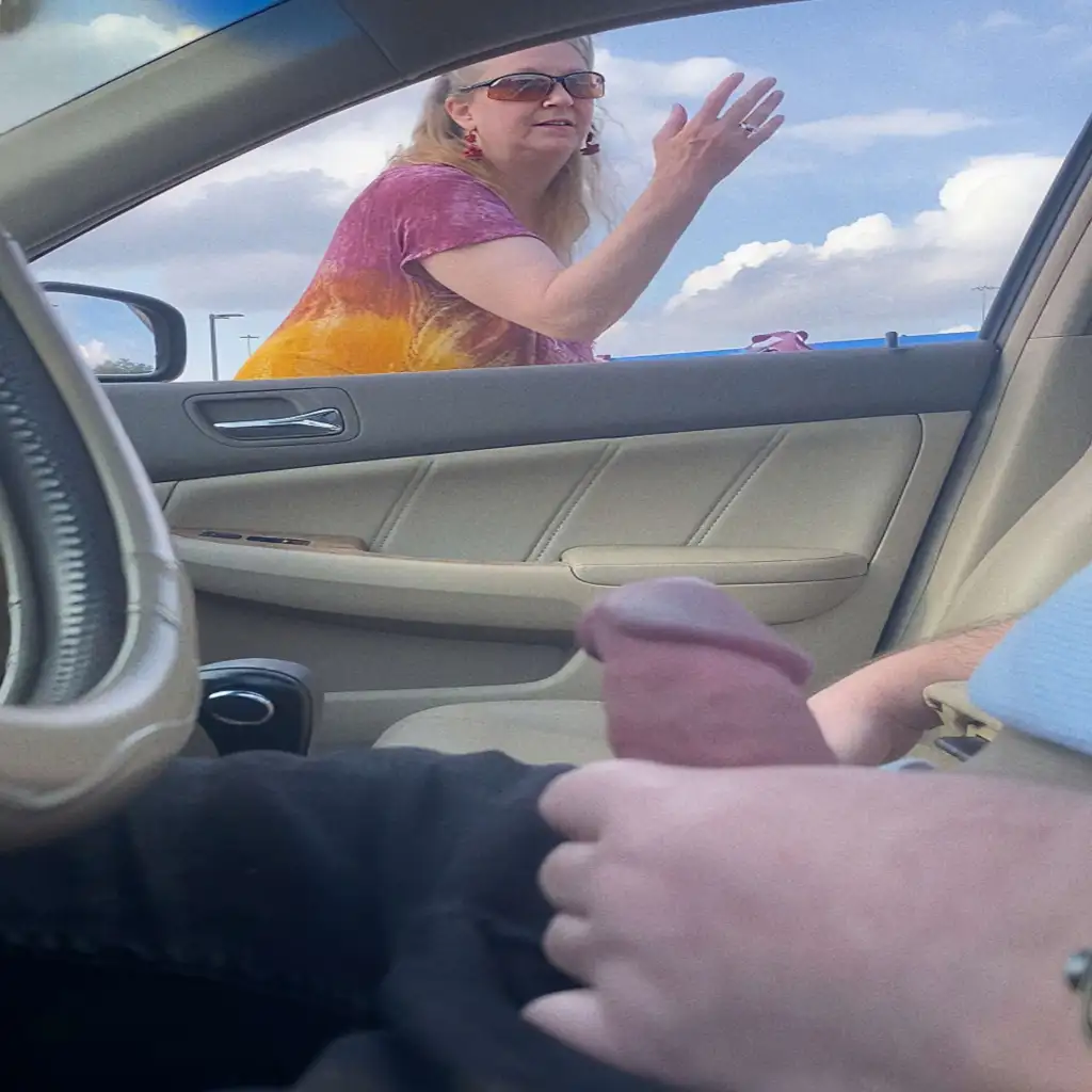 Asking lady for directions and cumming