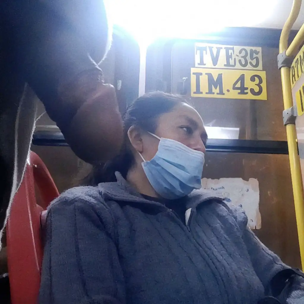 Latina on the bus and big dick dripping