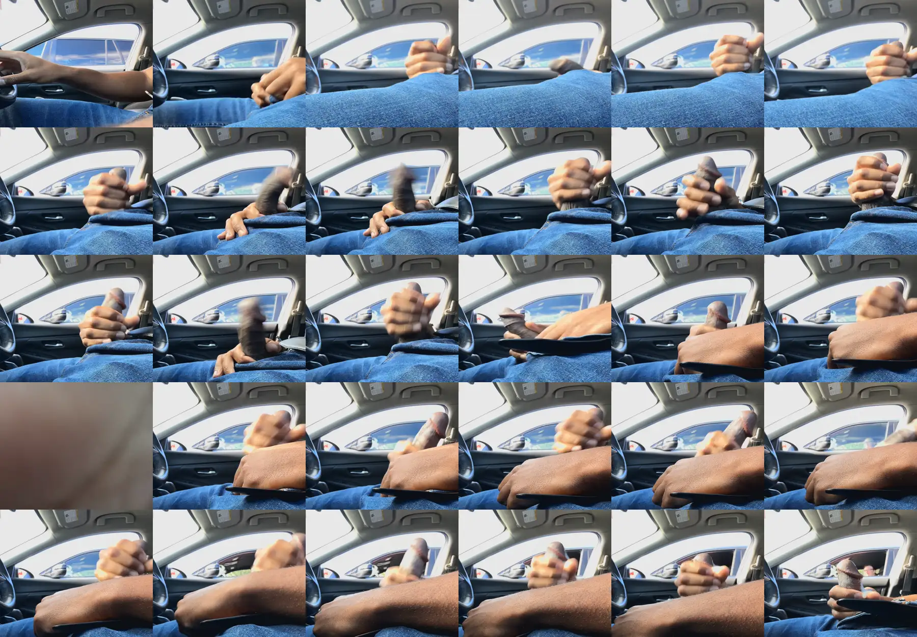 Damn! Slutty chubby girl stopped the car to watch the masturbation