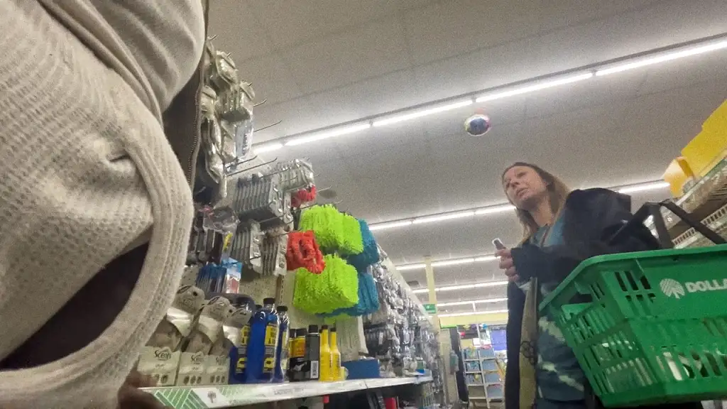Full | Wow! Talking to the sexy blonde slut in the store and she grabbed the giant dick