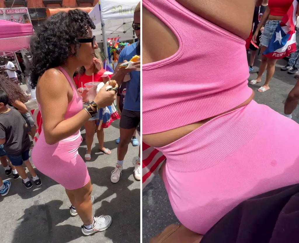 Hot brunette slut shaking her ass on a dick in the middle of the event