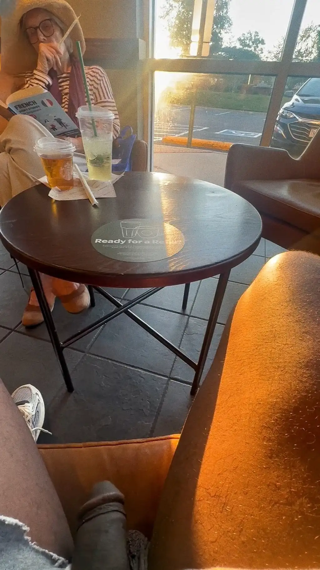 Sexy lady reading book and looking at black dick