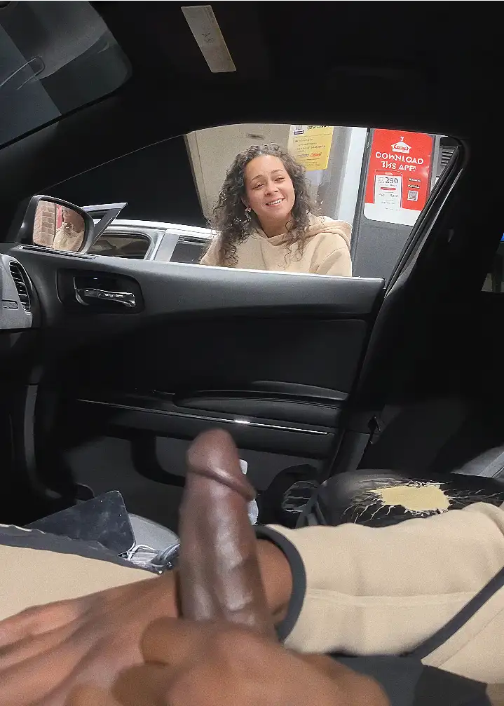 Hot curly girl smiled when she saw the black dick and even watched the cumshot