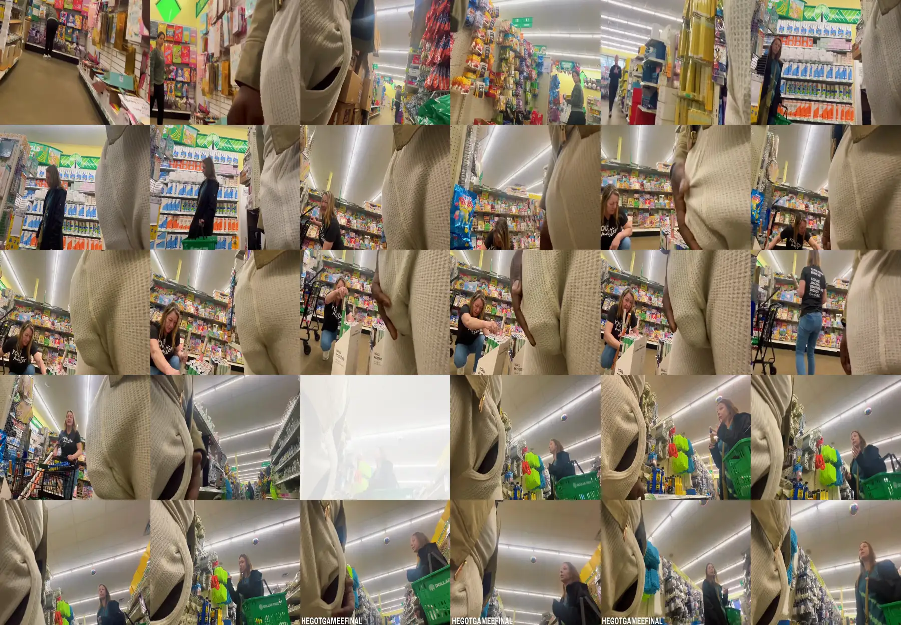 Full | Wow! Talking to the sexy blonde slut in the store and she grabbed the giant dick