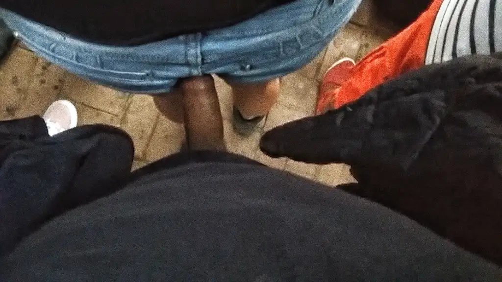 Big dick groping in the ass of sexy Latina in jeans