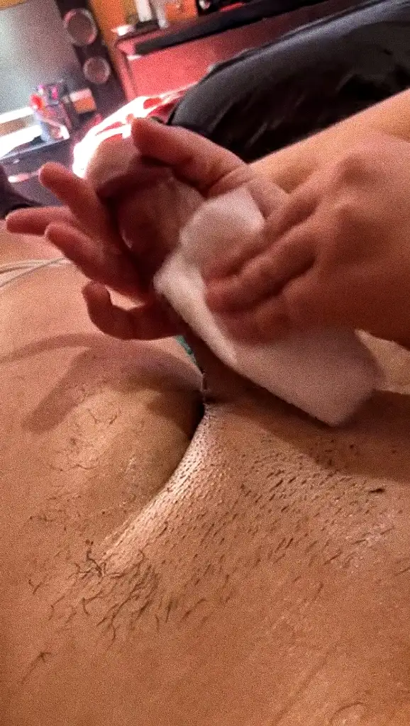 Naughty friend helping her friend shave his dick