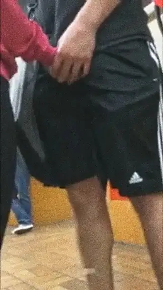Sexy Japanese slut grabbing dick stranger at train station