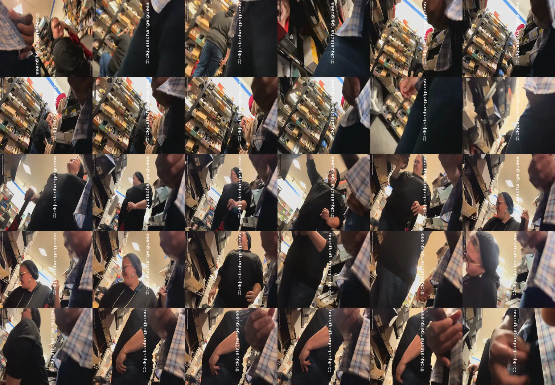 Damn! Chubby blonde hottie smiling and looking at the black cock until he cums