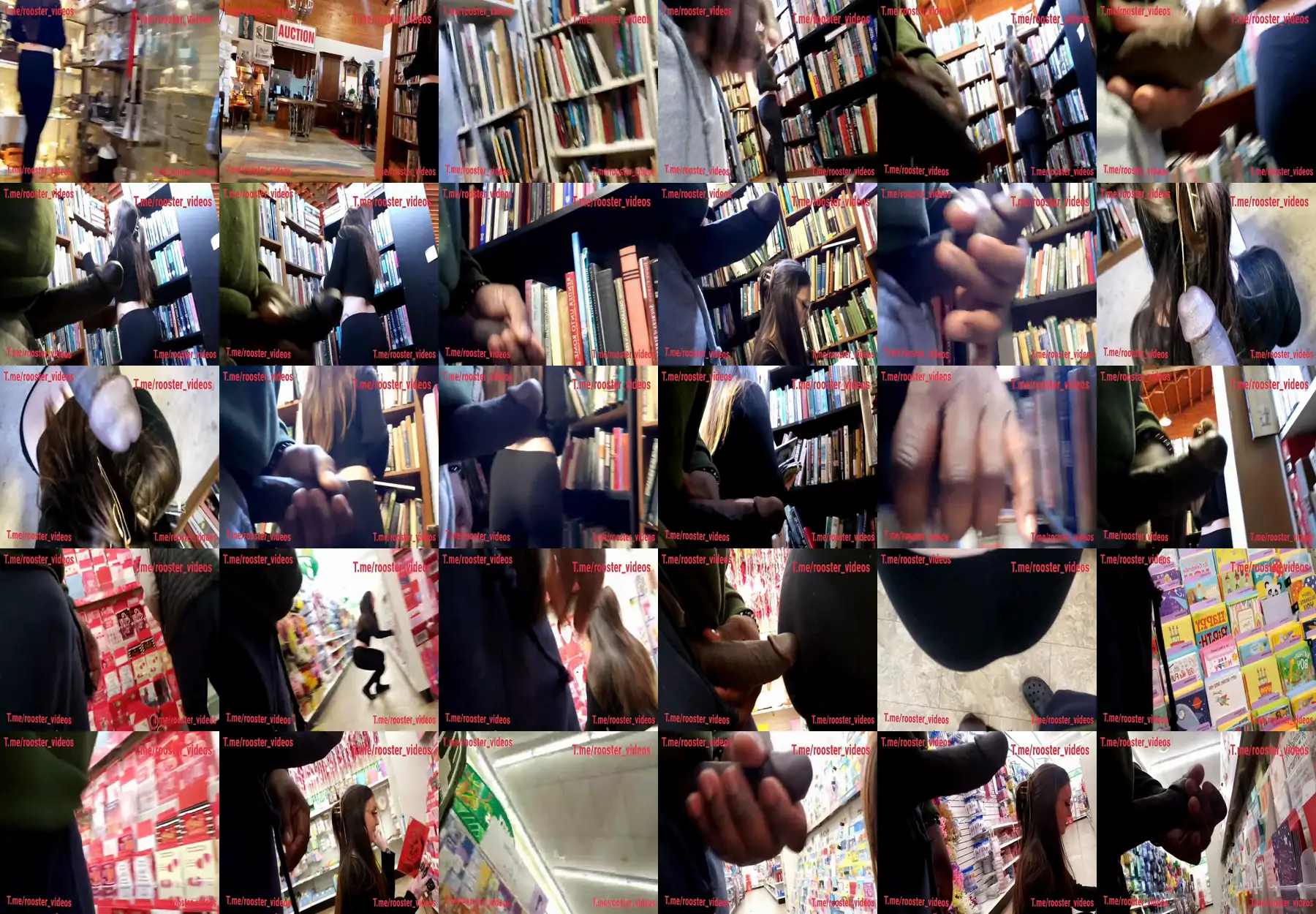 Damn! Hottie looking at the products in the store, she liked the black dick