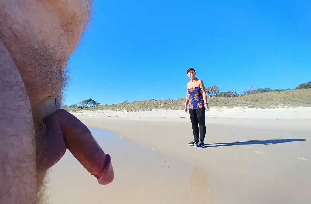 Mature friendly on the beach