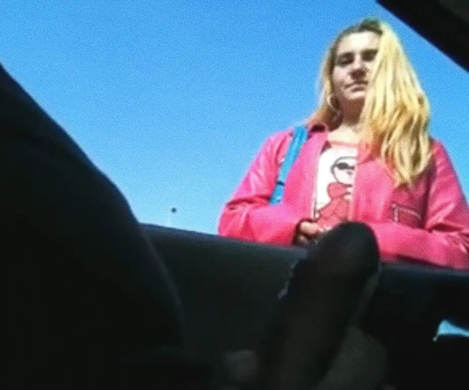 Classic! Asking directions to the sexy Russian blonde and she saw the dick and wanted to touch it