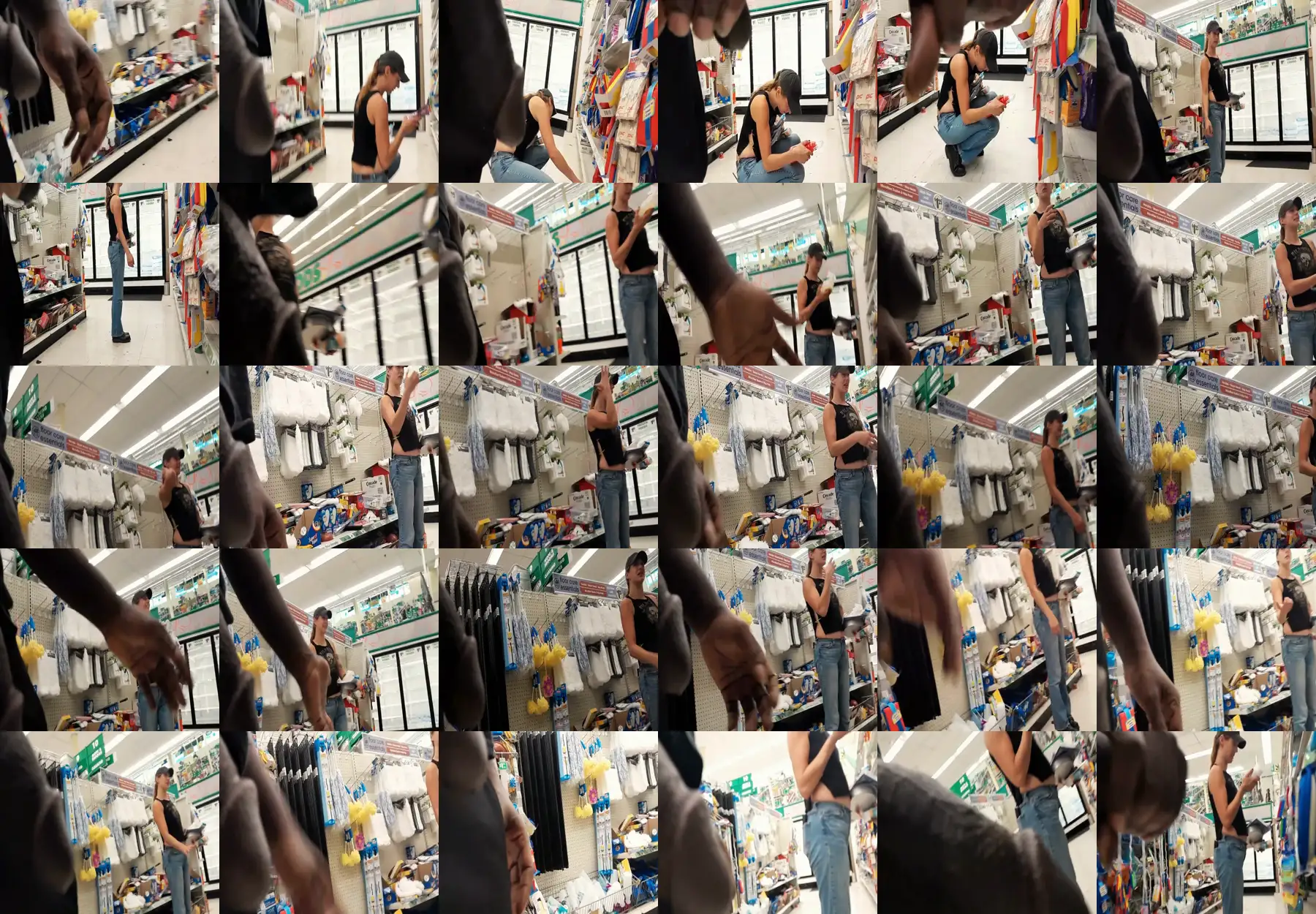 Conversation with hot blonde, she saw the black dick