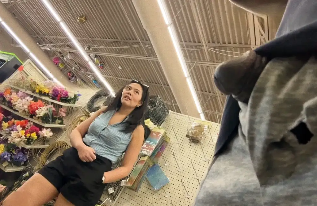 Hot Japanese girl near a black dick out