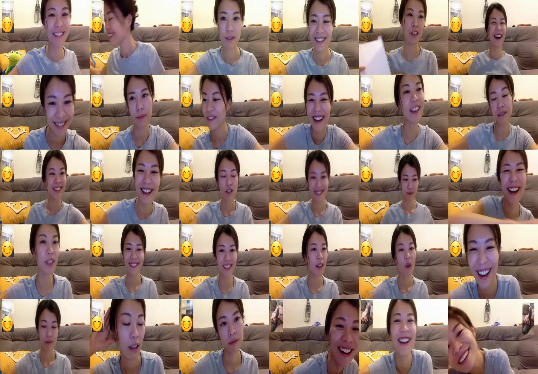 Damn! Online class with sexy Japanese teacher, she reacted to the black dick